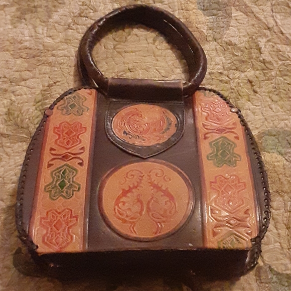 Vintage Sheepskin Hard Body Handbag - Picture 1 of 12